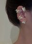 solteiro metal Strass Borboleta brincos