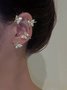solteiro metal Strass Borboleta brincos