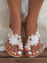 Mulheres Romântico Branco Flor decorativo Casamento Sandálias