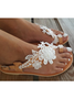 Mulheres Romântico Branco Flor decorativo Casamento Sandálias