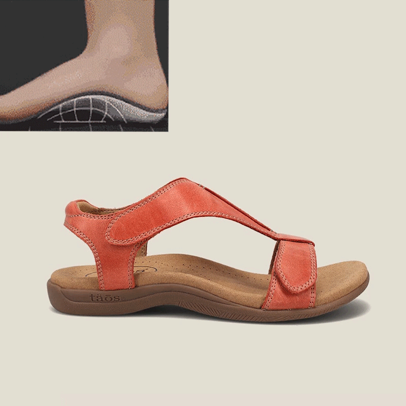 Rétro Cor sólida Casual Velcro Portátil Sandálias