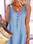 Casual Jeans Simples Jeans Vestido