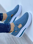Respirável Oco Tecido Malha Velcro Portátil Andando Sapatos