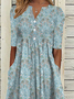 Casual Floral Vestido