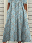 Casual Floral Vestido