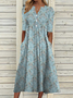 Casual Floral Vestido