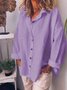 Mulher Casual Solto Camisa Topo Túnica Blusa