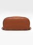 Retro suave Couro Fecho eclair Mochila Ombro Bolsa Organizador