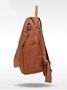 Retro suave Couro Fecho eclair Mochila Ombro Bolsa Organizador