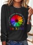 girassol Pescoço tripulação Solto Camisa