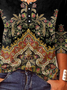 Pescoço tripulação Étnico Camisa