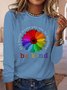 girassol Pescoço tripulação Solto Camisa
