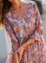 Disty Floral Solto Férias Vestido