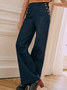 Casual Simples moda Calças