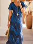 Gola  V Abstrato Casual Vestido