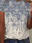 Étnico Solto Casual Jersey Camisa