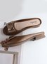 suave e Confortável moda Quadrado Fivela Casual Salto grosso metade Chinelo