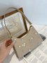 Primavera Verão Bordado Floral Axilas Bolsa