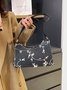 Primavera Verão Bordado Floral Axilas Bolsa