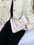 Primavera Verão Bordado Floral Axilas Bolsa