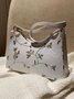 Primavera Verão Bordado Floral Axilas Bolsa