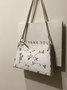 Primavera Verão Bordado Floral Axilas Bolsa