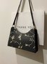 Primavera Verão Bordado Floral Axilas Bolsa