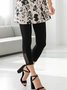 Simples Jersey Casual Justa Leggings