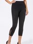 Simples Jersey Casual Justa Leggings