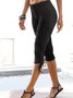 Casual Jersey Cordão Leggings