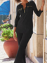 Casual Solto Jersey Conjunto de duas peças