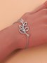 Diário Casual Folha Padrão metal pulseira Joalheria