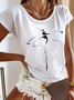 Casual Jersey Libélula Solto Camisa