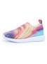 Respirável Cor Quadra Slip-On Flyknit Sapatilhas