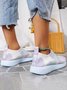 Respirável Cor Quadra Slip-On Flyknit Sapatilhas