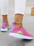 Respirável Cor Quadra Slip-On Flyknit Sapatilhas