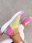 Respirável Cor Quadra Slip-On Flyknit Sapatilhas