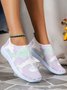 Respirável Cor Quadra Slip-On Flyknit Sapatilhas