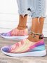 Respirável Cor Quadra Slip-On Flyknit Sapatilhas