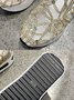 moda Lantejoula Respirável Malha Slip-On Plataforma Sapatilhas