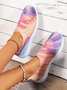 Respirável Cor Quadra Slip-On Flyknit Sapatilhas