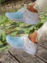 Estrela Cor Quadra Com cordões Frente Respirável Flyknit Corrida Sapatos