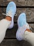 Estrela Cor Quadra Com cordões Frente Respirável Flyknit Corrida Sapatos