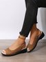 Oco Fora apliques Decoração Slingback Sandálias de Cunha
