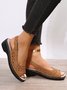 Oco Fora apliques Decoração Slingback Sandálias de Cunha