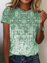 Étnico Solto Casual Jersey Camisa