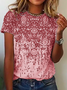 Étnico Solto Casual Jersey Camisa