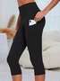 Bolsos Casual Simples Capri Leggings