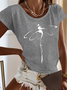 Casual Jersey Libélula Solto Camisa