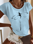 Casual Jersey Libélula Solto Camisa